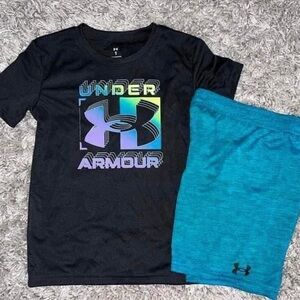 Under Armour Black and Blue Kids Matching Set